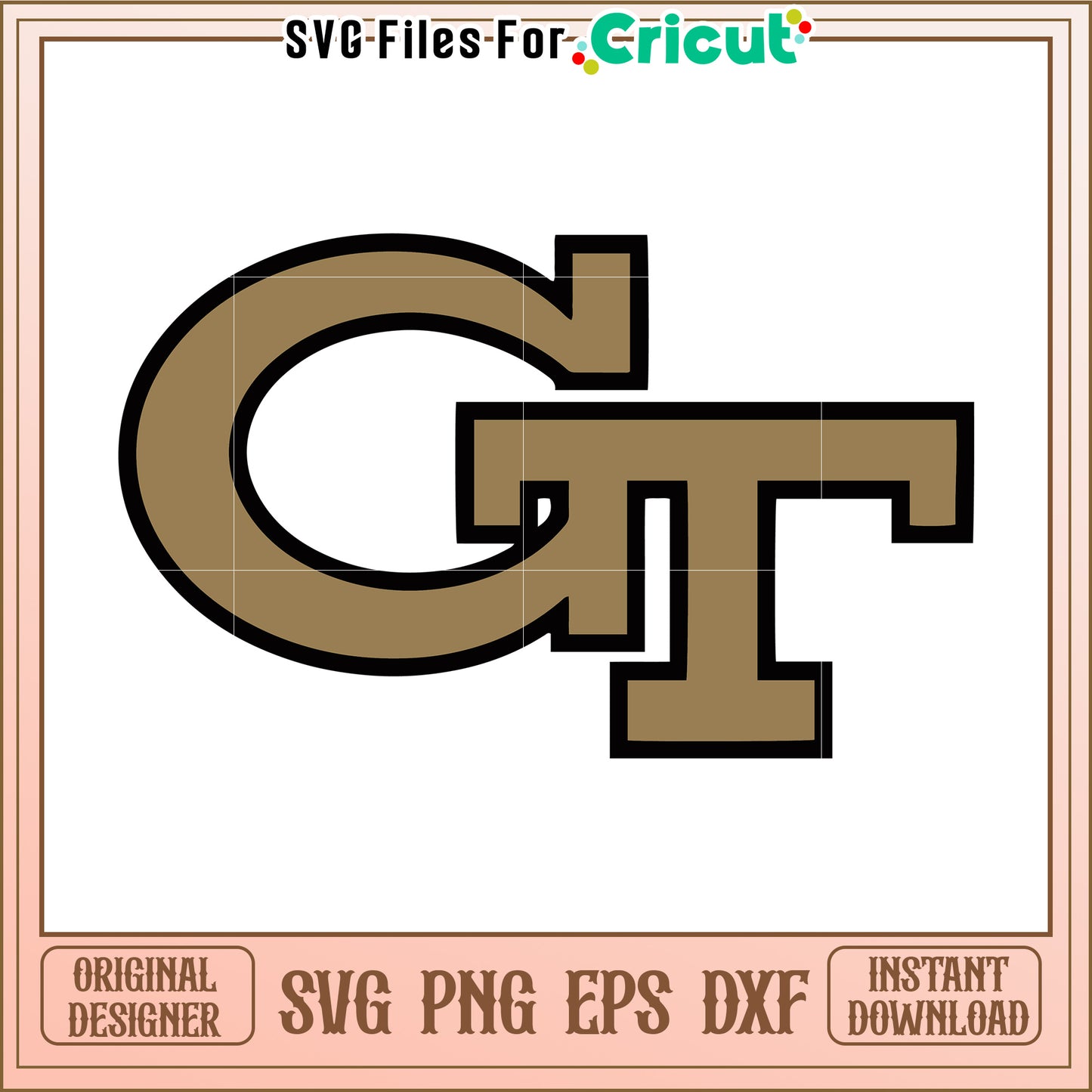 Cricut GT Logo Design SVG File, perfect for custom projects and crafts