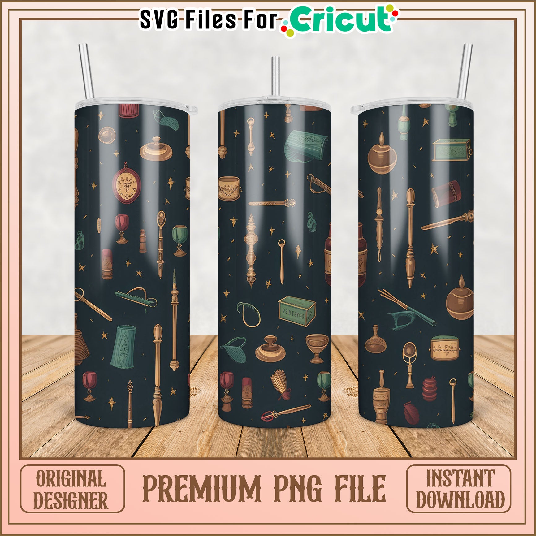 Cricut PNG Vintage Apothecary Tumbler