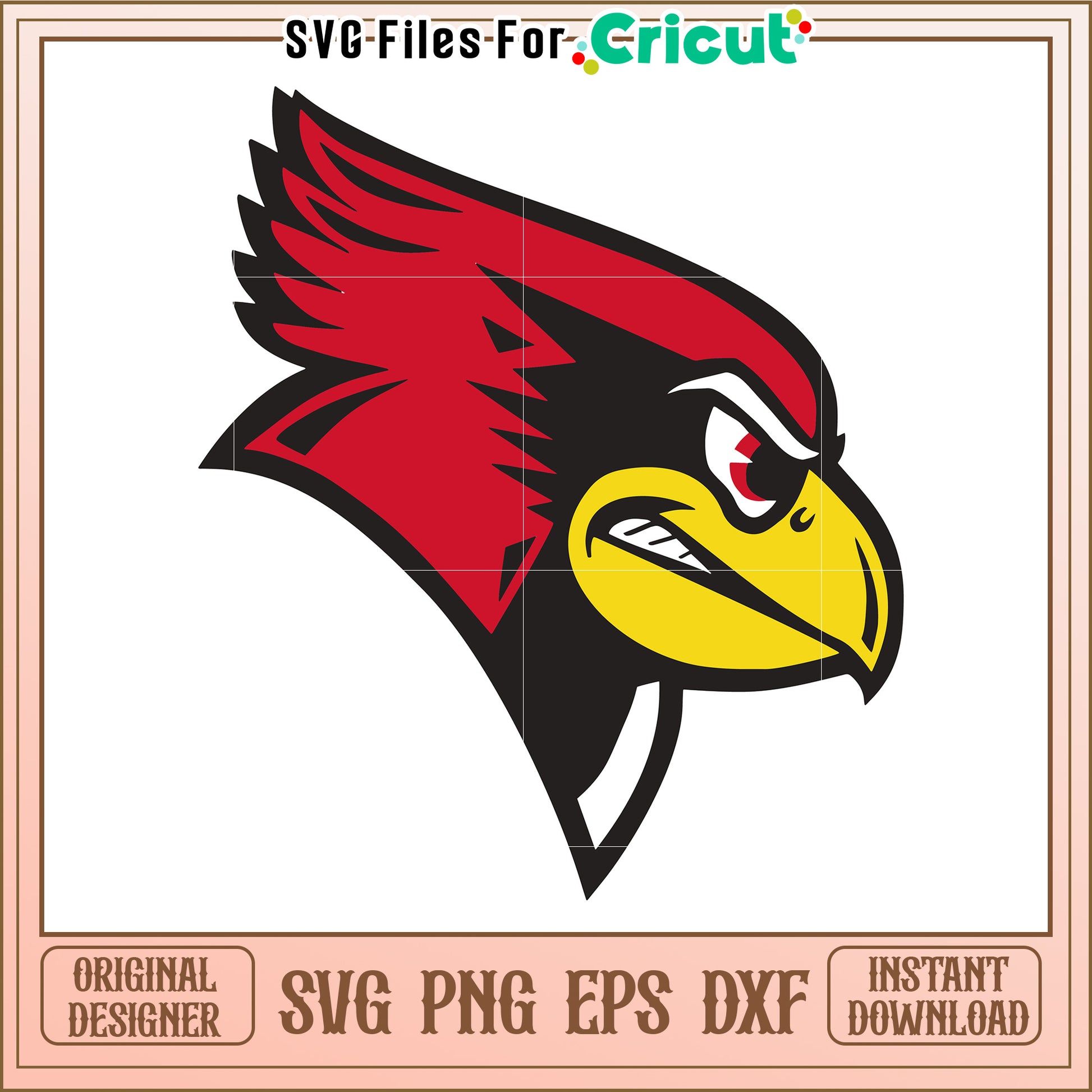 Cricut Red Bird SVG Design, perfect for crafting and DIY projects