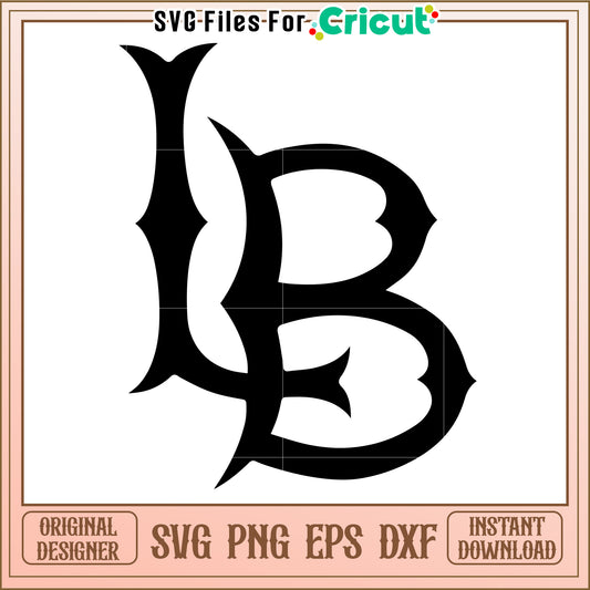 Cricut SVG File for Monogram LB, Perfect for Custom Projects and Crafts