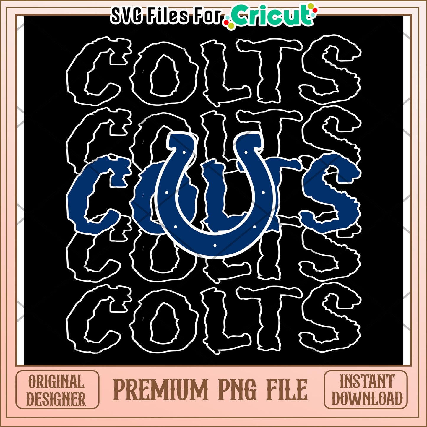 Cricut SVG Files for Colts Fans, Premium PNG Instant Download Product