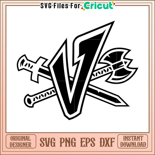 Cricut SVG File with Sword and Axe Design, Perfect for Creative Projects