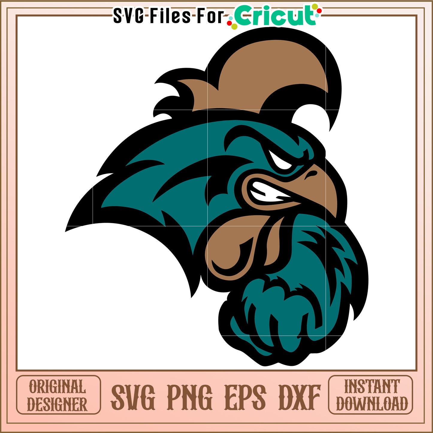 Cricut SVG file with fierce mascot design, perfect for creative projects