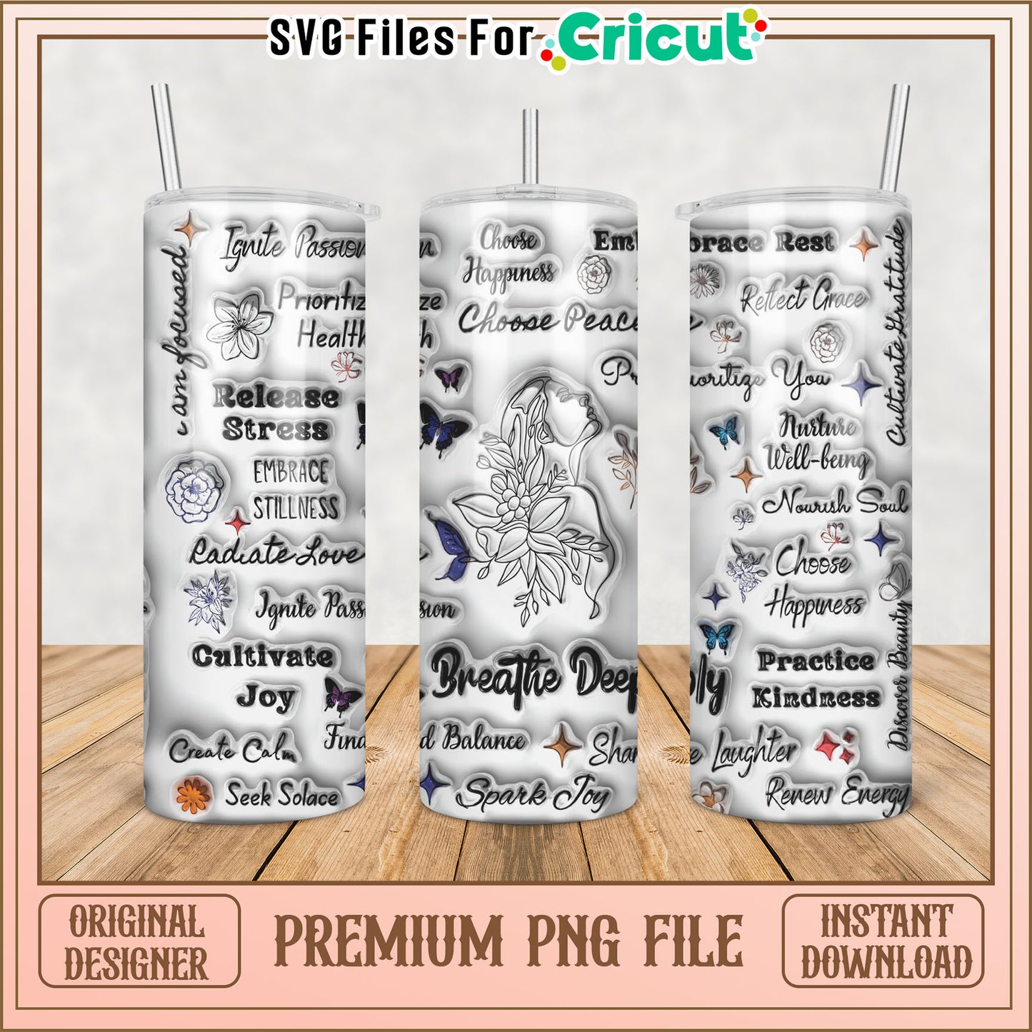 Cricut Tumbler PNG Sublimation Design