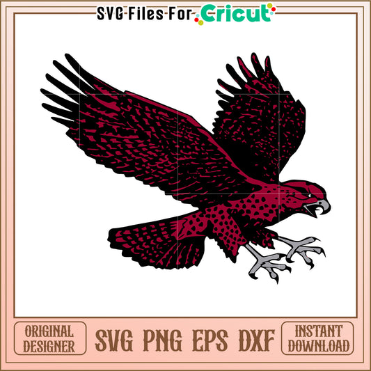 Crimson Hawk SVG for Crafting Projects, Instant Download for Cricut Use