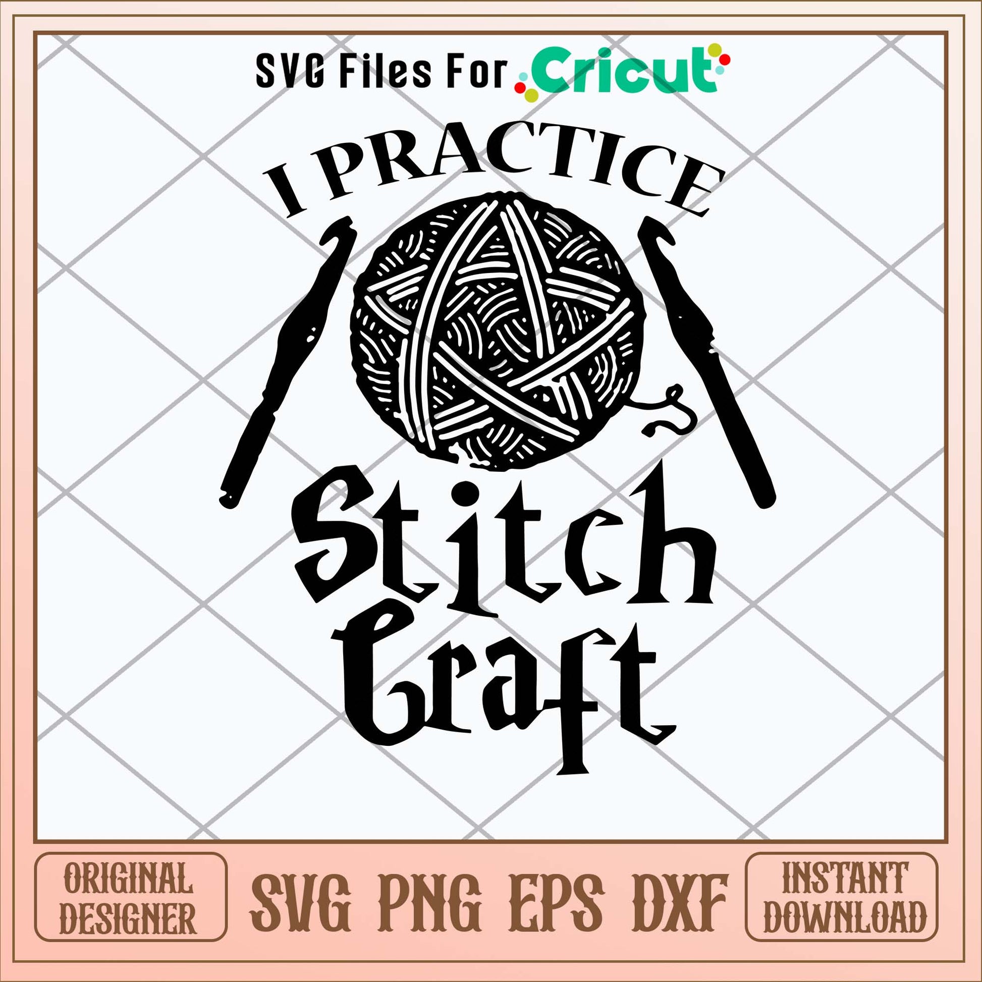 Crochet I practice Stitch Craft Svg-Svgfilesforcricut