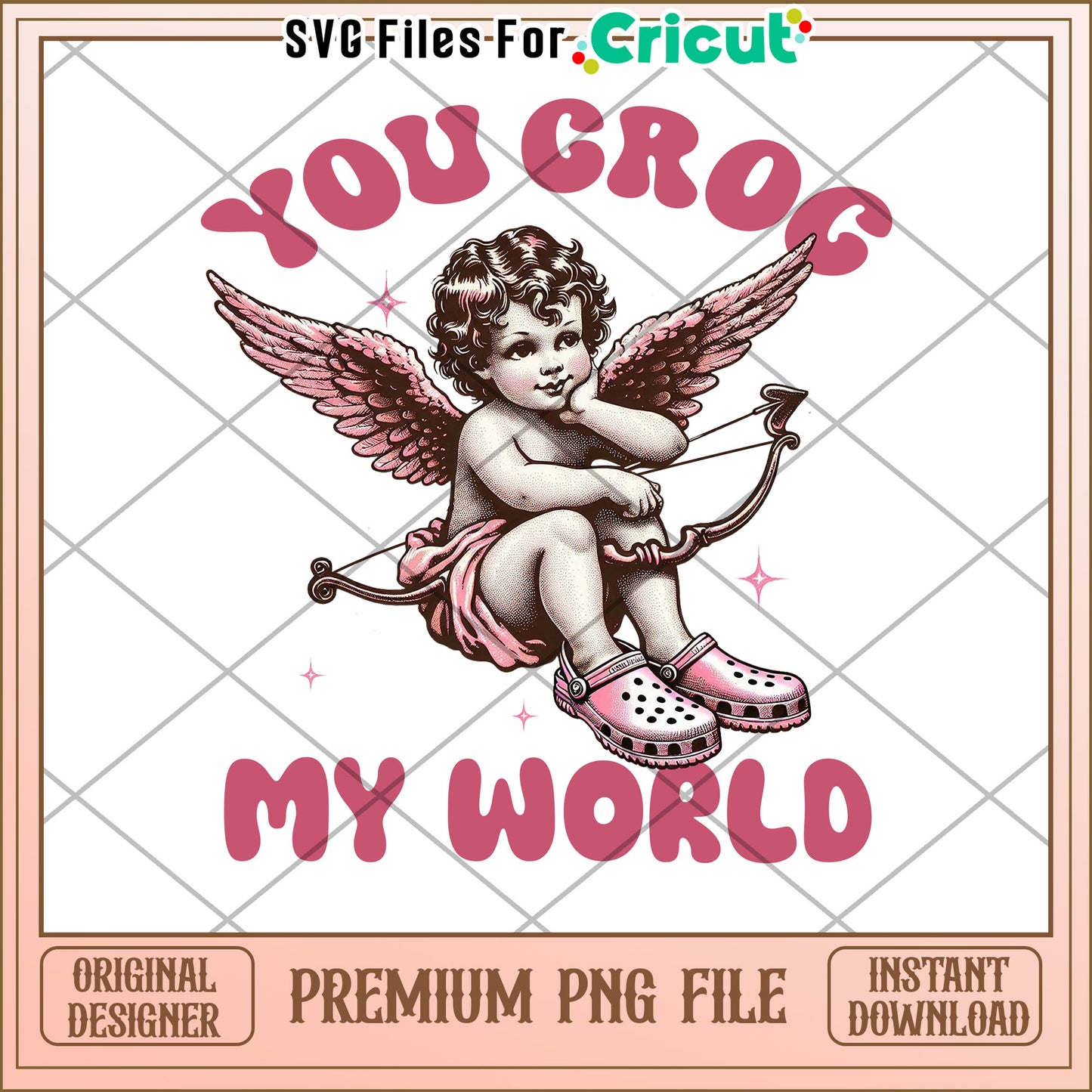 Crocs Cupid PNG You Groc My World