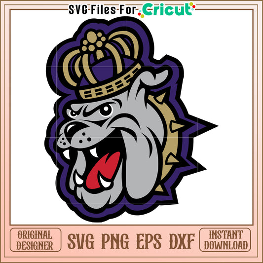 Crowned Bulldog SVG Design, Perfect for Cricut Projects and More