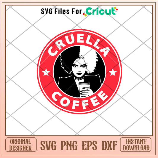 Cruella Coffee, Cruella Coffee Svg