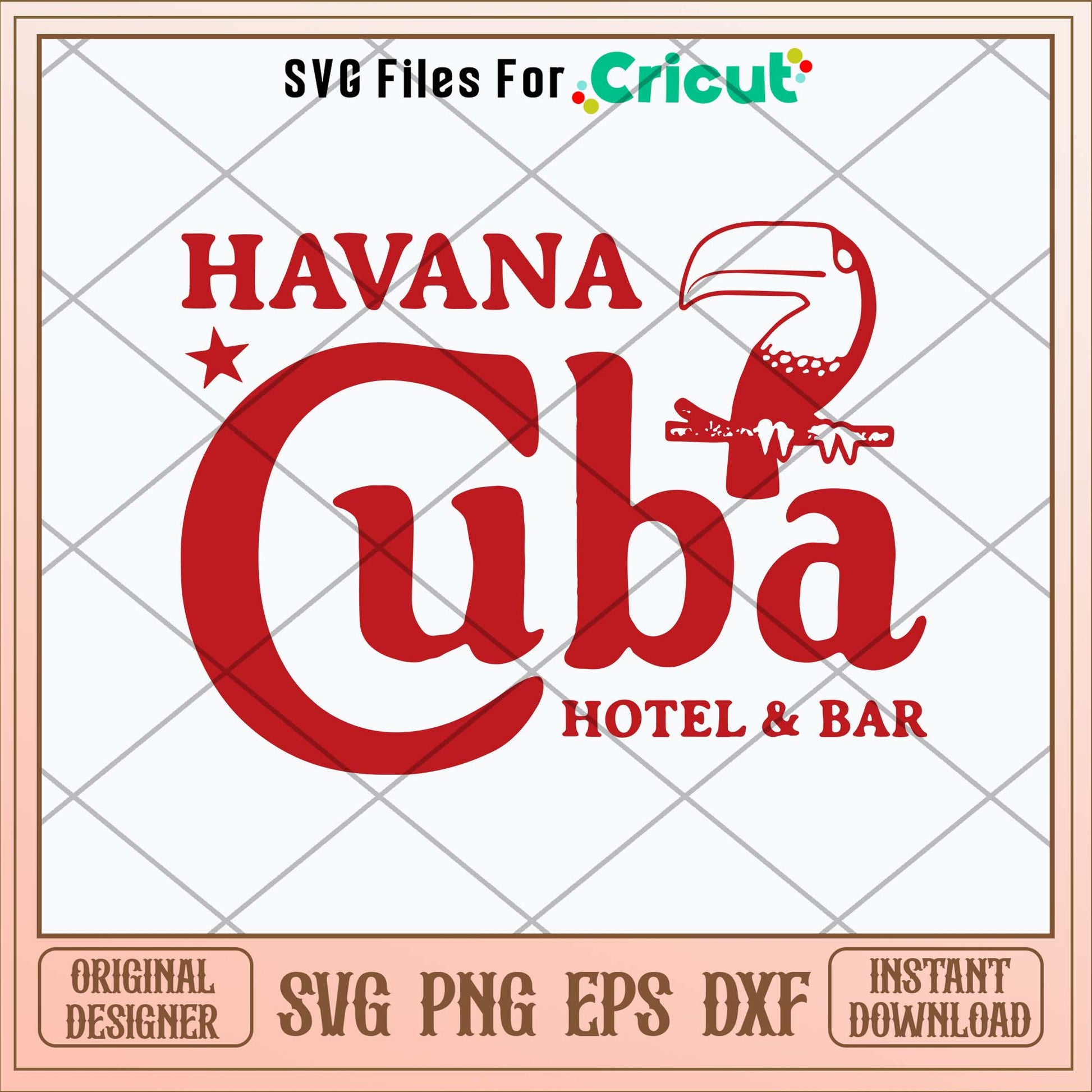 Cuba Havana Hotel _ Bar Svg-Svgfilesforcricut
