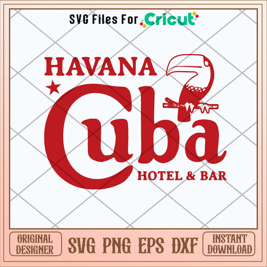 Cuba Havana Hotel _ Bar Svg-Svgfilesforcricut