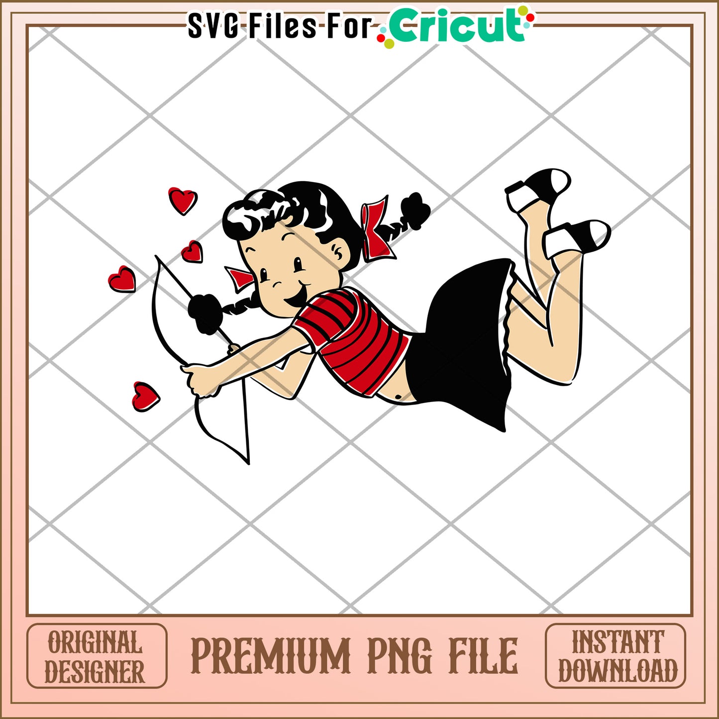 Cupid Girl PNG Valentines Day Cricut Design