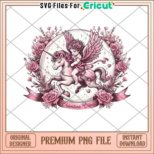 Cupid Unicorn Valentine PNG