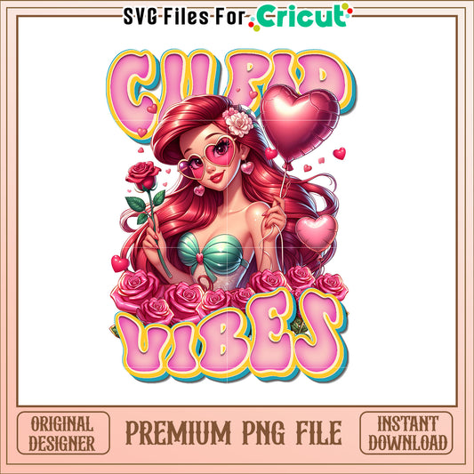 Cupid Vibes Colorful PNG Design for Romantic Decor or Gifts