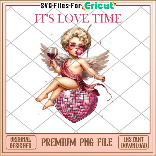Cupid Wine PNG Valentines Day Design