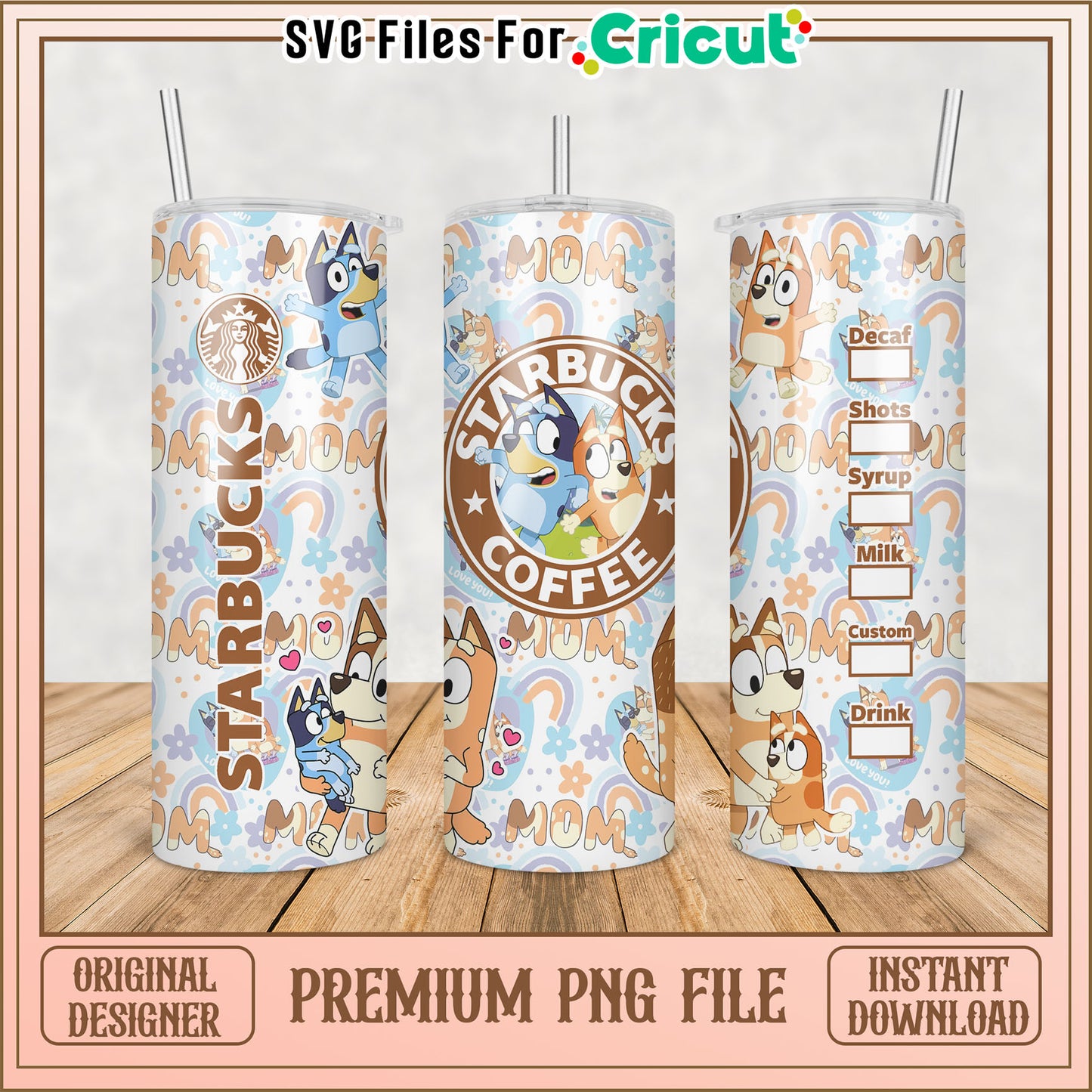 Custom Starbucks Tumbler PNG File for Cricut Download Design