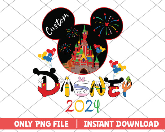 Custom orange castle mickey disney png