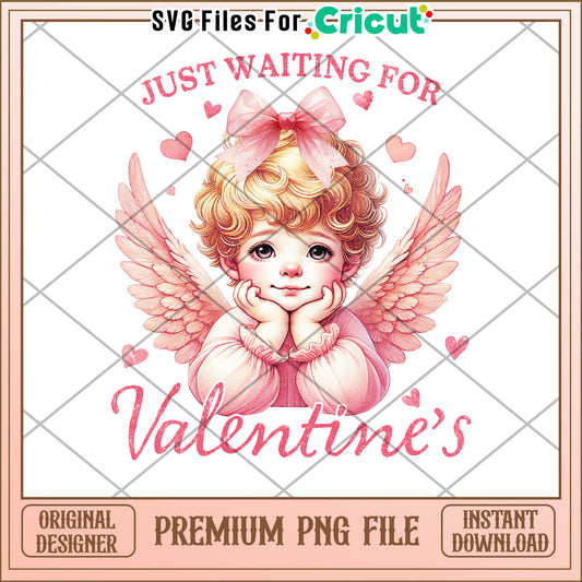 Cute Angel Valentines PNG  Instant Download