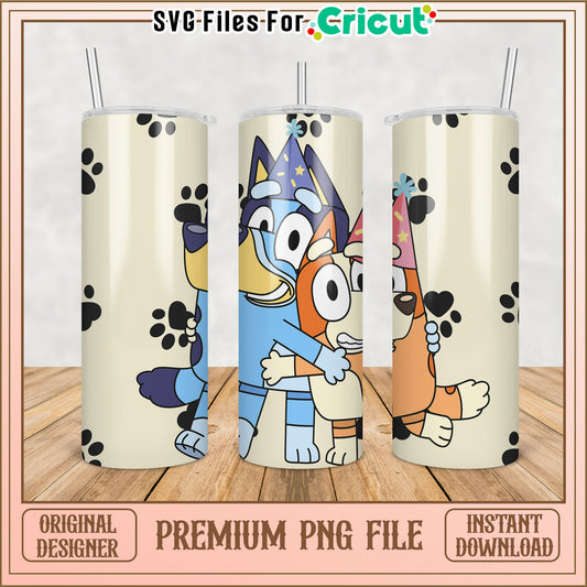 Cute Animal Tumbler Design Premium PNG File for Cricut Crafting