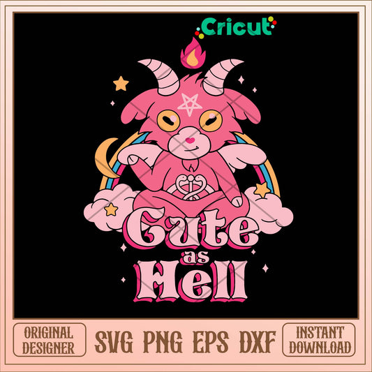 Cute As Hell Svg-Svgfilesforcricut