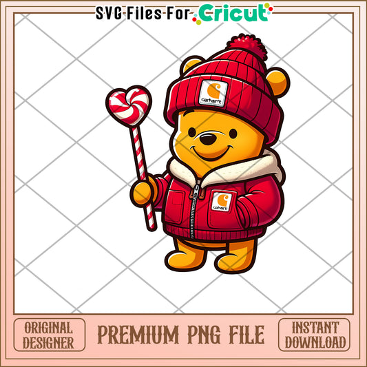 Cute Bear Christmas PNG File for Crafting Projects