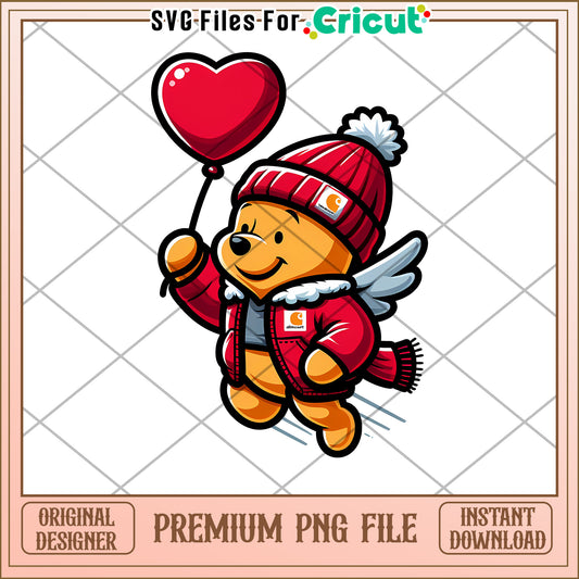 Cute Bear PNG Valentine's Day Design