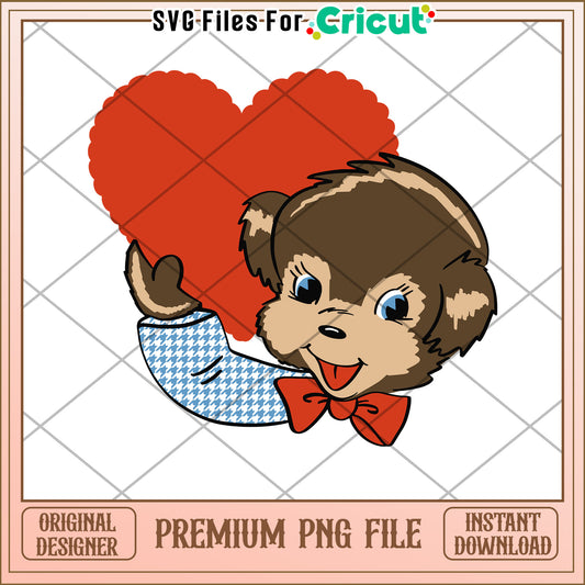Cute Bear Valentine PNG for Cricut
