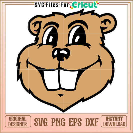 Cute Beaver SVG Design for Crafts, Perfect for Cricut Projects and More