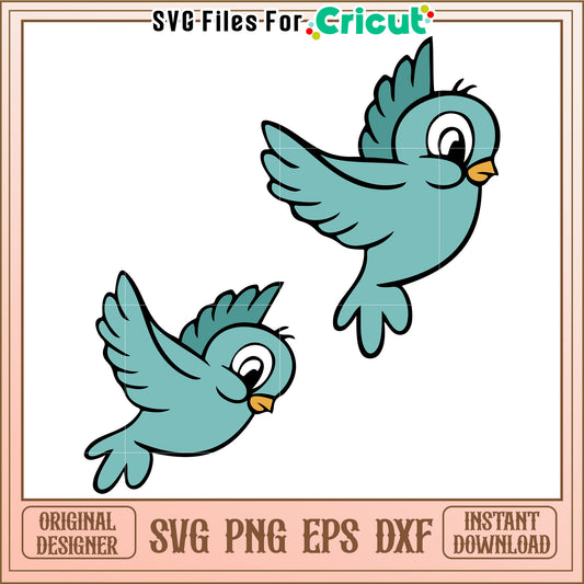Cute Birds SVG PNG EPS DXF Instant Download