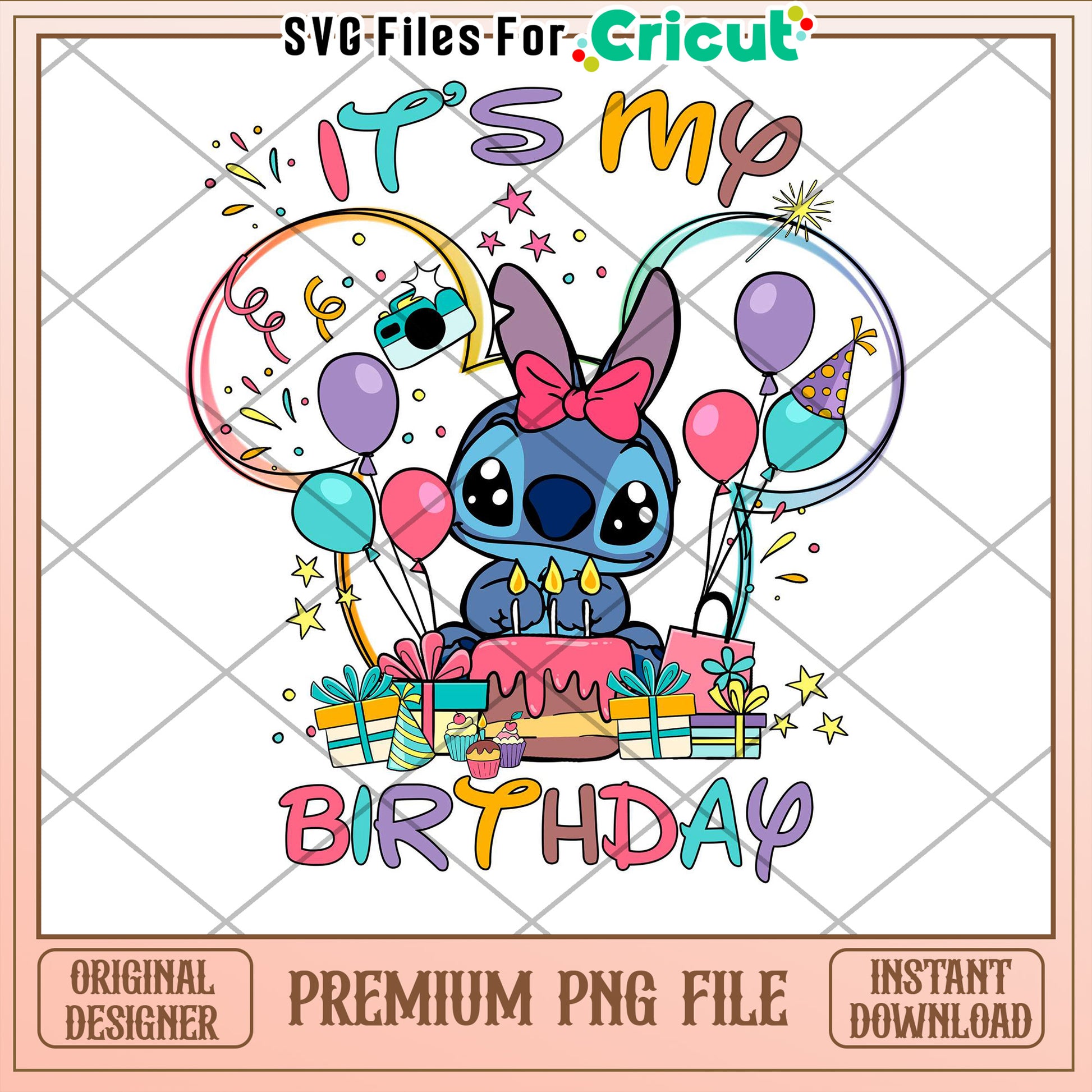 Cute Birthday Celebration PNG File for Crafting and DIY Projects