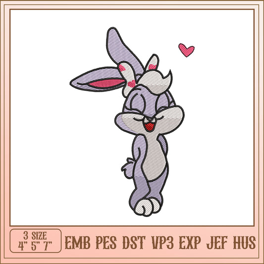 Cute Bunny Embroidery Design