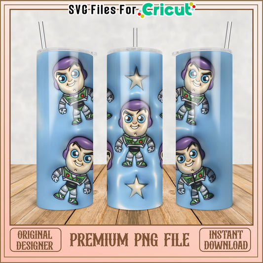 Cute Buzz Lightyear Tumbler Design PNG for Cricut Crafting Download