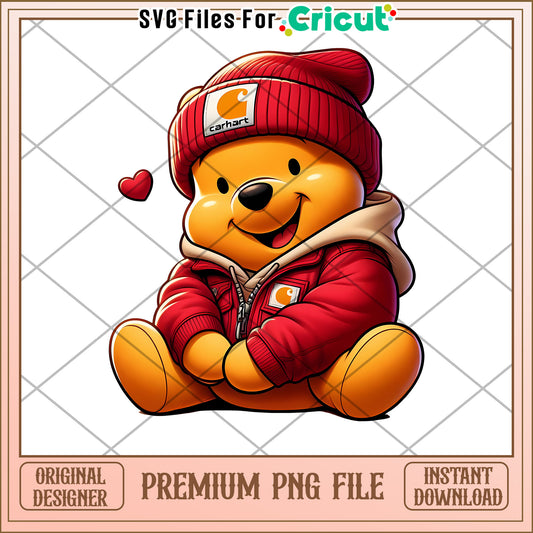 Cute Cartoon Bear in Hoodie PNG for Crafting Projects