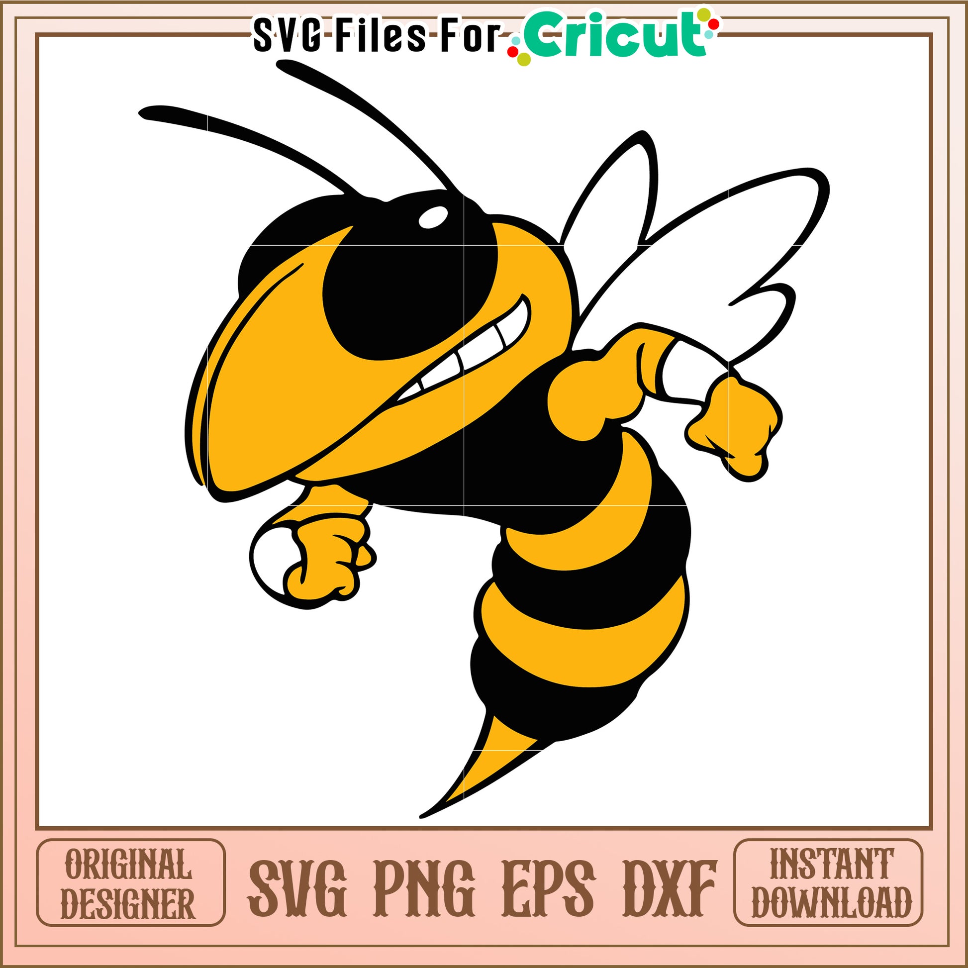 Cute Cartoon Bee SVG Design for Cricut Projects, Instant Download Available Now