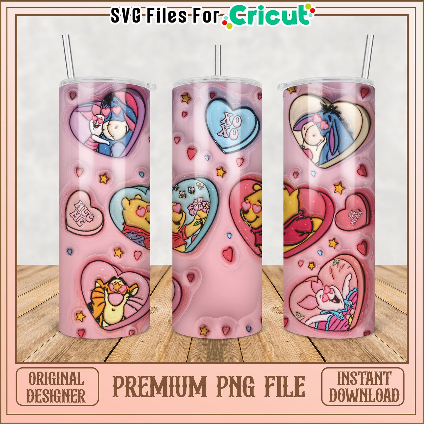 Cute Cartoon Themed Tumbler PNG for Cricut Projects Download