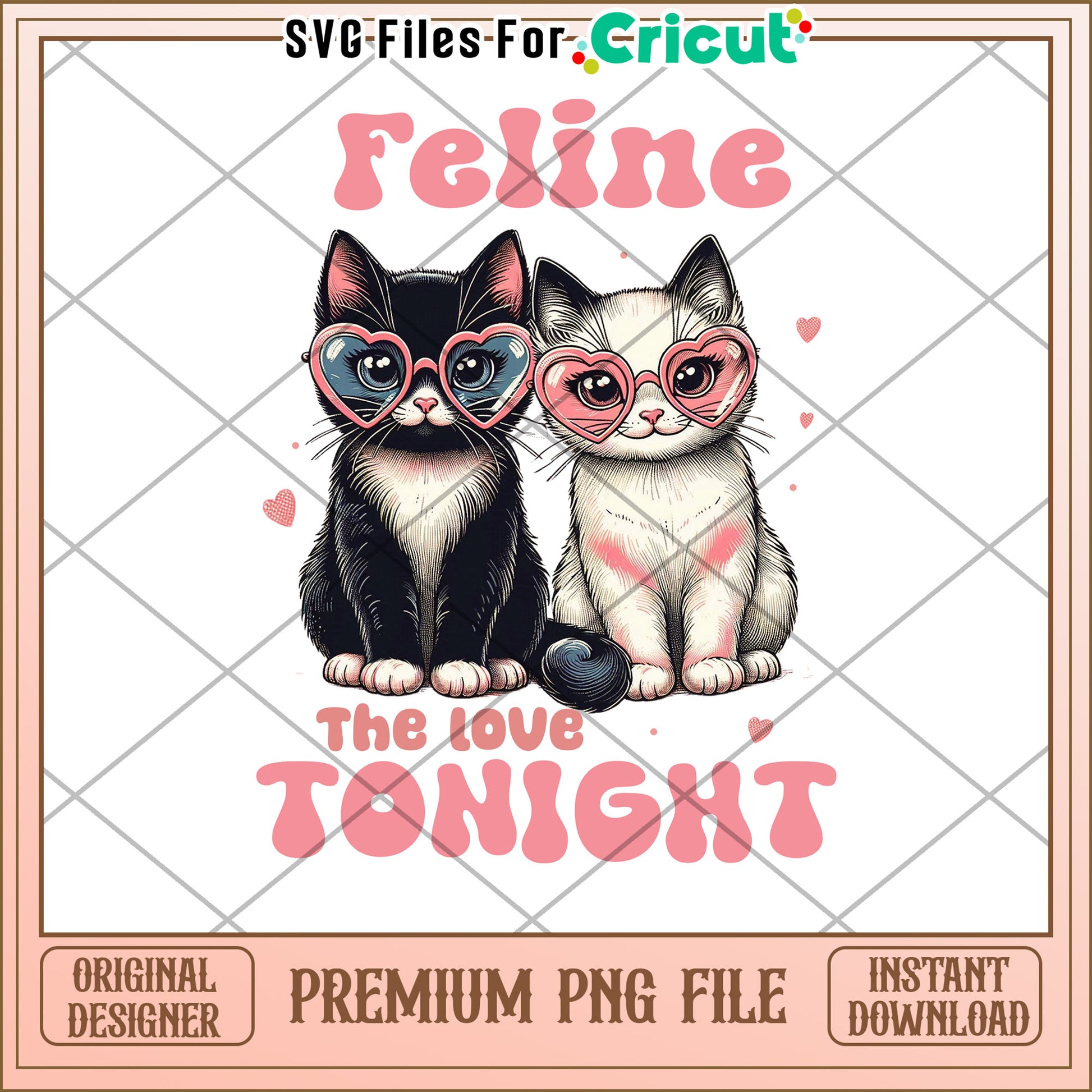 Cute Cats PNG Feline Love Tonight