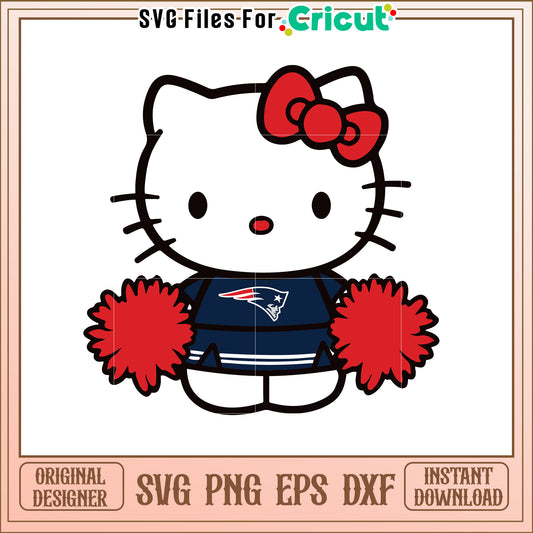 Cute Cheerleader Cat SVG Design for Fans
