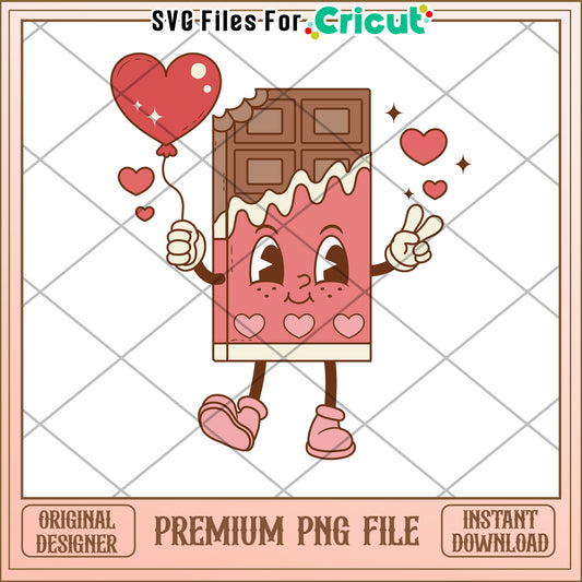Cute Chocolate Bar PNG Valentines Day