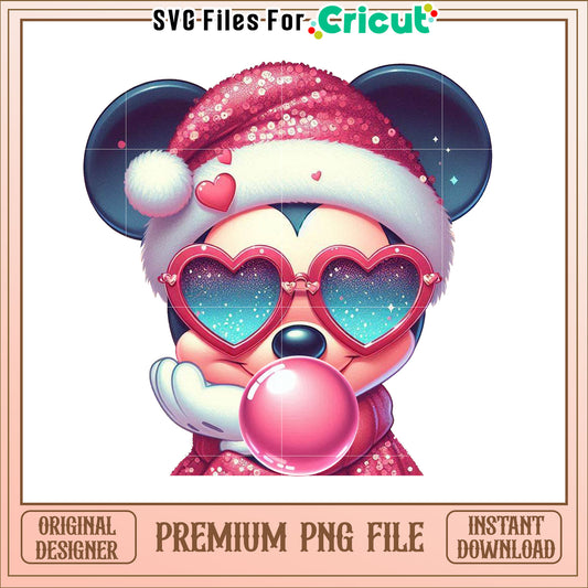 Cute Christmas Mickey Mouse PNG