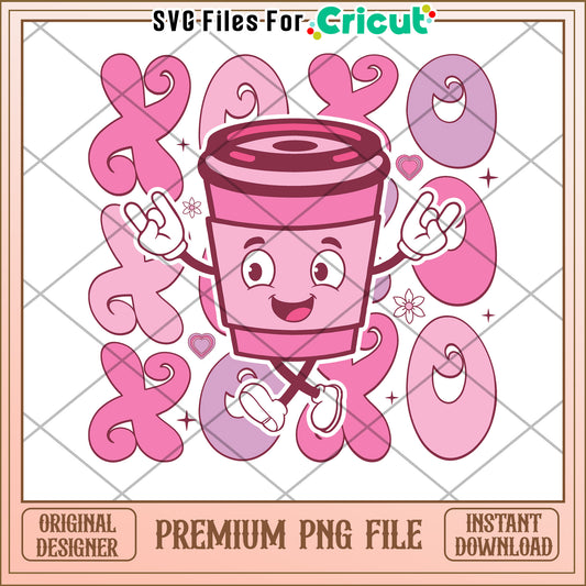 Cute Coffee PNG Sublimation Design