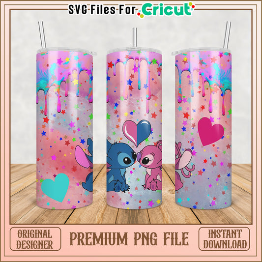 Cute Colorful Tumbler PNG File for Cricut Projects