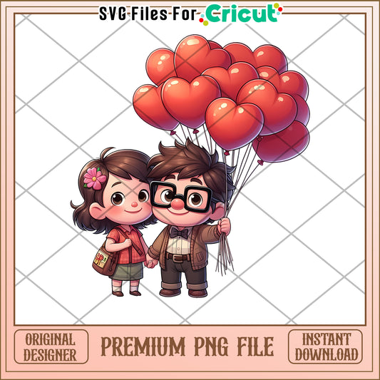 Cute Couple PNG Valentines Day Design