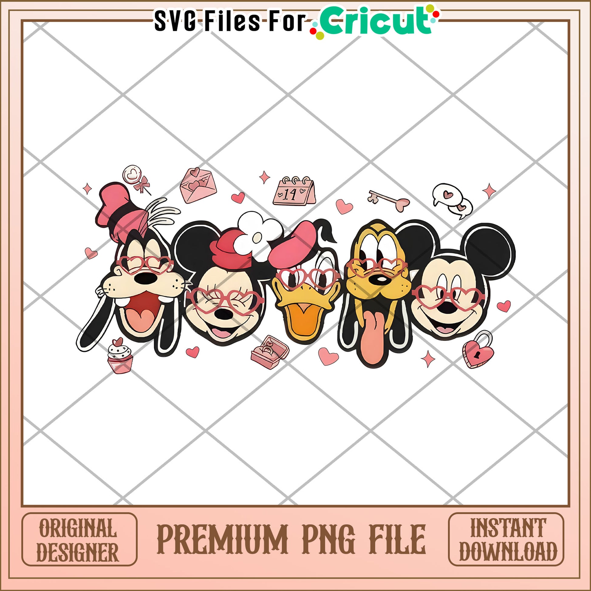 Cute Disney Character PNG File for Cricut Download