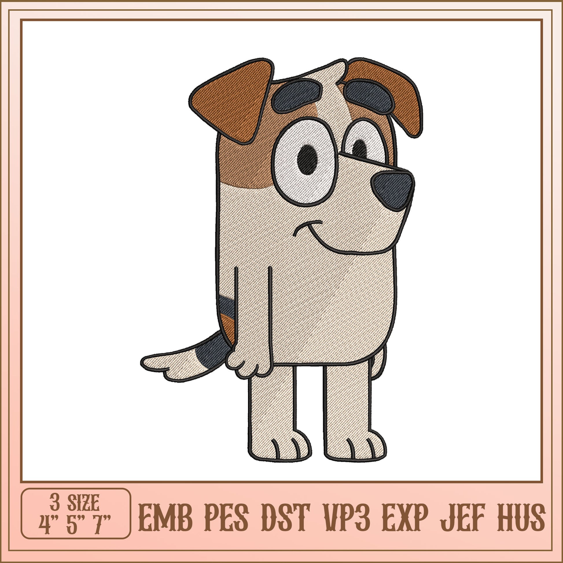 Cute Dog Embroidery Design - EMB PES DST VP3