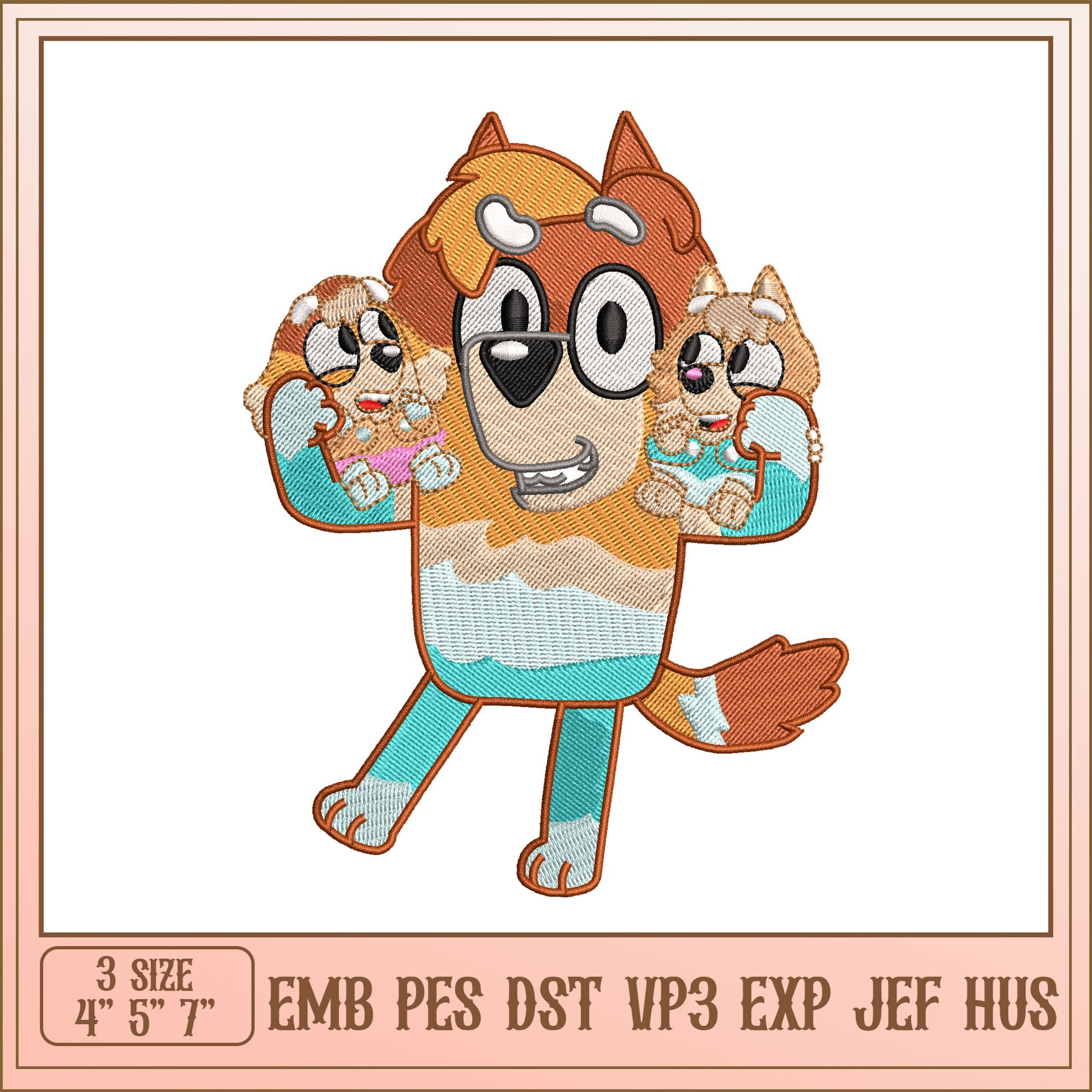 Cute Dog Embroidery Design