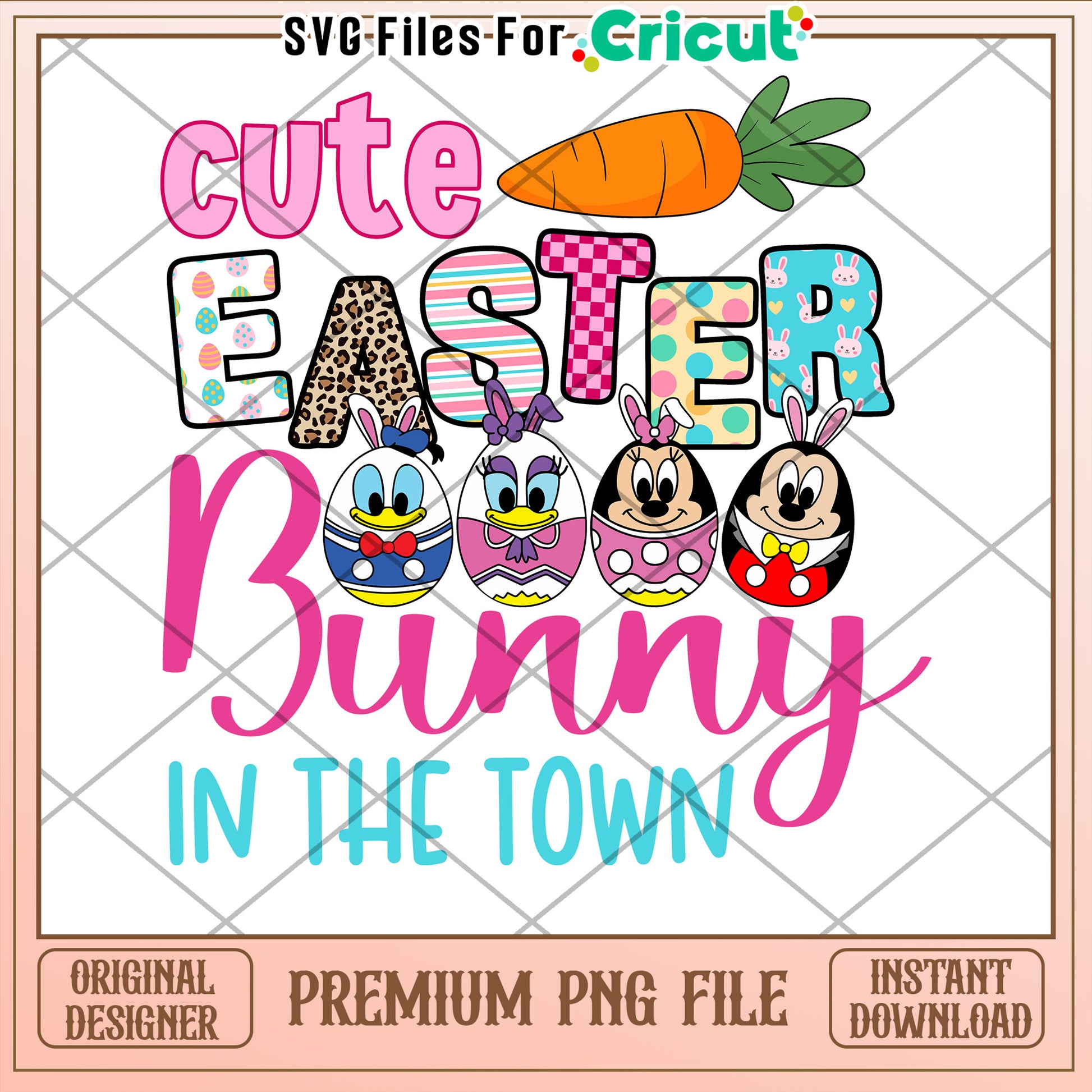 Cute Easter Bunny PNG Design Download