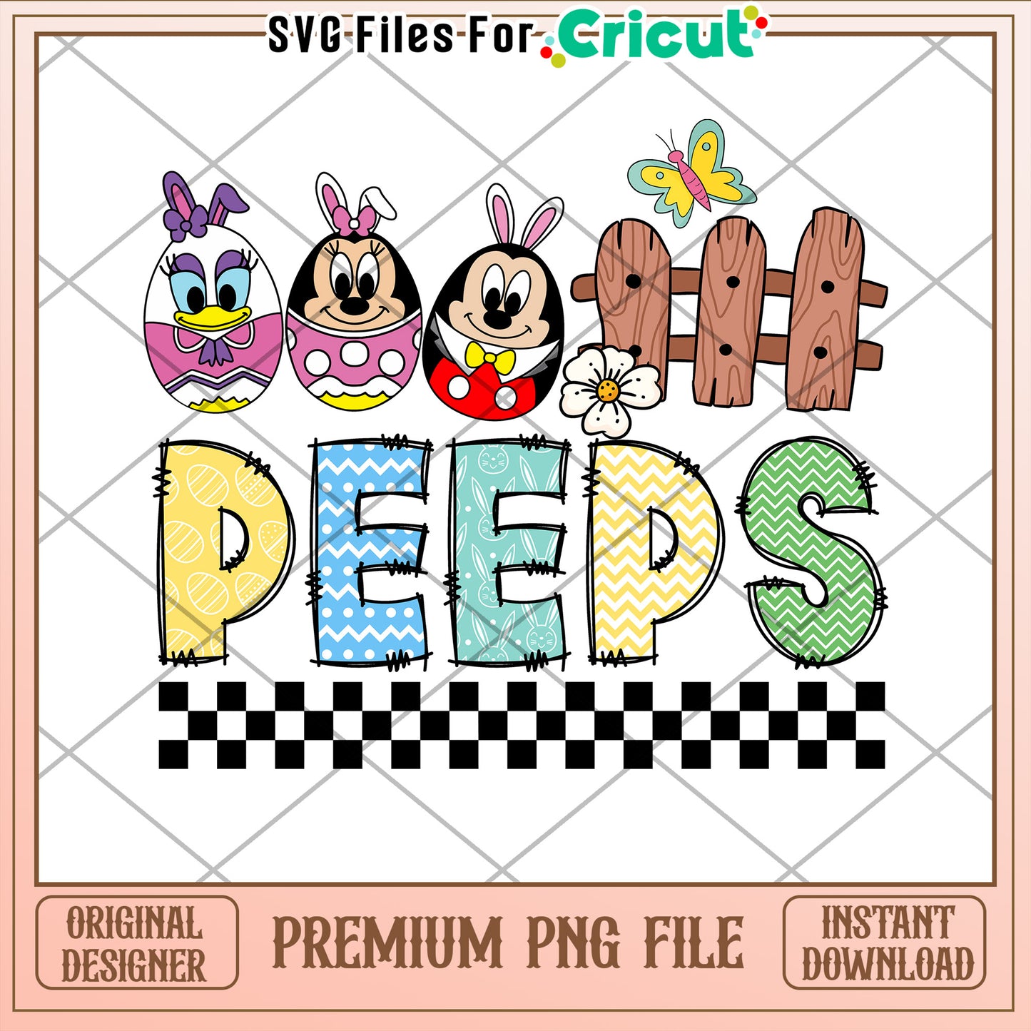 Cute Easter Peeps PNG Design for Cricut Projects Download