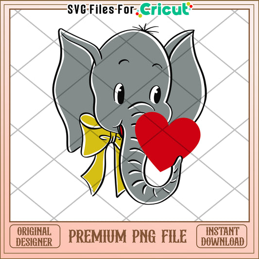 Cute Elephant PNG Valentine's Day