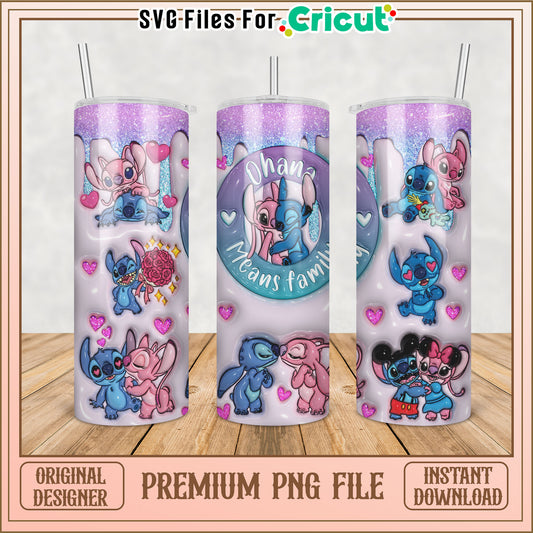 Cute Family Theme Tumbler PNG Design for Cricut Instant Download