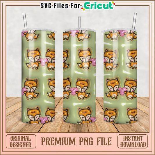 Cute Fox Tumbler PNG Design